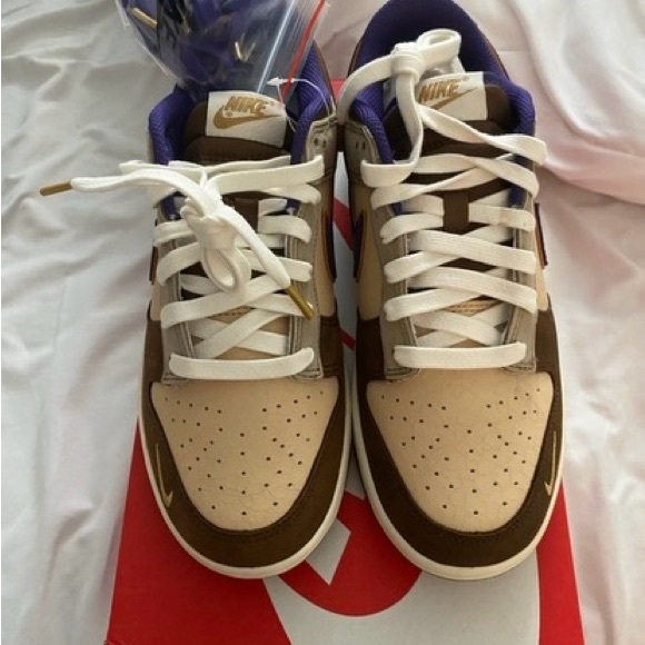Nike Dunk Low Premium - Brown and Purple with Cream Accents